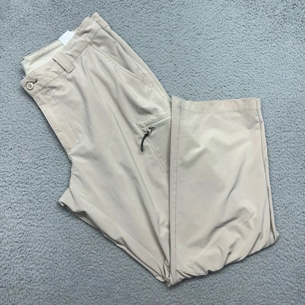 Columbia PFG XM3629 Mens Size 36W 30L Beige Cropped Cargo Fishing Outdoors Pants